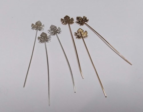 Judy Larson's Sugared Grapes Pendant - , Metalwork, Butane Torch, Soldering, Solder, solder wire onto the leaves
